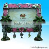 Hawaiian Palm Trees Beach Scene Poly Picture Frame With Charms thumbnail-1