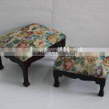 Nesting Wooden Footstool/Set of Two Footrest thumbnail-1