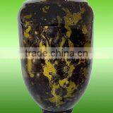 NATURAL STONE BLACK AND GOLD MARBLE URNS thumbnail-3