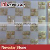 Newstar Yellow Onyx Marble Basketweave Tile Good Price Mosaic thumbnail-5
