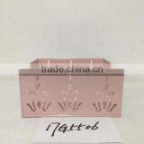 Wholesale Tall Large Indoor Garden Wall Decorative Metal Wrought Iron Square Pot Planter thumbnail-2