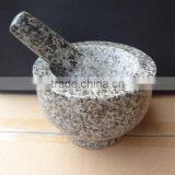 Small Polished Granite Mortar and Pestle thumbnail-2