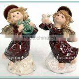 Red Antique Porcelain Cherub Figurines thumbnail-1