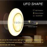 New Arrival Creative Cool 360 Degree UFO Rotating Floor Night Light, USB Rechargeable LED Motion Sense UFO Night Light For Sale thumbnail-1
