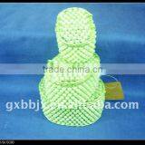 Green Pearl Wire Makeup Box Set With Lid thumbnail-1