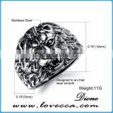 Wholesale Men Jewellery Animal Lion Ring Stainless Steel Men thumbnail-5
