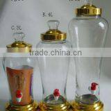 4L Glass Wine Dispenser With Metal Rack PJ14B thumbnail-1