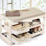 Modern Factory Wooden Shoes-changing Bench thumbnail-1