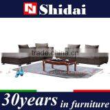 G127-RE Floral Pattern Fabric Sofa, Stretch Fabric Upholstery Sofa, Wooden Corner Sofa Design thumbnail-1