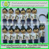 China Factory Wholesale Silicone Boy Shape Cartoon Keychain thumbnail-1