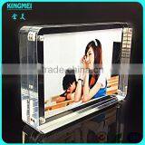 KM-CP29 Hot Sale Double Sided Acrylic Photo Frame With Magnets, Crystal Clear Plastic Magnetic Photo Block Frame thumbnail-2