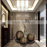 Diameter 60cm Ball Shape Fiber Glass Water Fountain With Base thumbnail-2