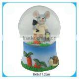 Resin Mouse Figurine of Glitter Globe Water thumbnail-1