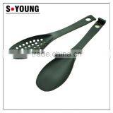 35024 Separable Nylon Kitchen Tongs BBQ Cooking Food Salad Tongs With Spoon thumbnail-2