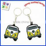 Silicone Metal Key Ring , Lovely Cute Cartoon PVC Silicone Key Ring Chain Tool Gift thumbnail-5