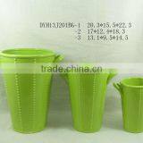 Ceramic Flower Pot With Handle thumbnail-1
