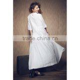 2017 Spring Latest White Kaftan Dress Women Maxi Linen Dresses HSD9943 thumbnail-3