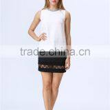 Women Fashion Casual Tops With Beaded Neckline and Pleazed Chiffon Back Details thumbnail-3