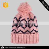 Knitted Beanie Knitted Hat Acrylic Beanie Men's Wool Knitted Beanie Hat With Top Ball thumbnail-2