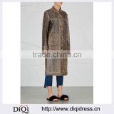 Wholesale Ladies Apparel Tonal Brown Transparent Rubberised Raincoat(DQE0362C)
