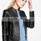 Autumn Custom Short Style Washed Sheep Leather Jacket Fashion Design thumbnail-4