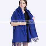 CX-B-P-68A Pure Color Scarfs Pashmina Cashmere thumbnail-1