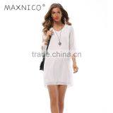 Maxnegio Chiffon Straight Dress for Ladies thumbnail-1