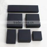 Eco-friendly Black Jewelry PU Leather Box With Sponge Inside Logo Printed PU Jewelry Box Gifts Cheap Jewelry Box thumbnail-4