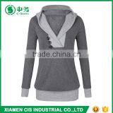 Hot Sale Cheap No Pockets Sublimation Slim Fit Womens Plain Pullover Hoodies thumbnail-1