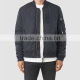 MGOO High Quality Covered Zip Up Bomber Jackets For Men Silver Zippers Long Sleeves Padded Winter Jackets thumbnail-2