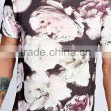 Fashion All Over Floral Sublimation Printing t Shirt thumbnail-3