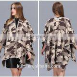 Female Bohemia Camouflage Knitted Acrylic Cardigans Kimono Plaid Cape Poncho Wool Scarf Shawl Women Lady thumbnail-6