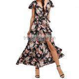 2017 One-piece Dress Deep V Lastest Dress Designs thumbnail-1