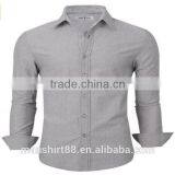 2016 New Wholesale Plain Oxford Cotton Button Down Custom Mens Casual Dress Shirts thumbnail-5