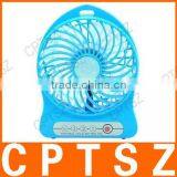 Fashion Summer Cool Super Wind Portable Lithium Battery Fan ABS Material With Portable USB Cable thumbnail-1