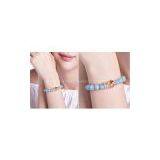 Aquamarine Crystal Bracelet Natural for Lover Birthday Gift Natural Crystal+DIY Creation thumbnail-3