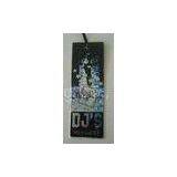 Printed Black Kraft Paper Labels / Cardboard Hang Tag With Customized Logo For Apparel / Jeans