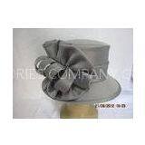 Beautiful Special Gray Ladies Church Hats With Drawstring Sweatband , Customized Size thumbnail-1