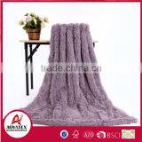 100% Polyester Promotion Solid Long Pile Fake Fur Winter Blankets thumbnail-3