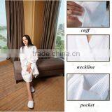 100% Cotton Soft Hotel Waffle Bathrobe thumbnail-1