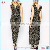 Best selling modern style maternity clothes maxi bodycon knit plunge v-neck boutique dress pregnant women dresses in camo