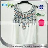 Girls Shirt With no Sleeve Gem Decorate Fashion thumbnail-2