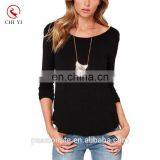 2017 Custom T-shirt v Neck With Solid Color and Plus Size for Women and Girls thumbnail-2