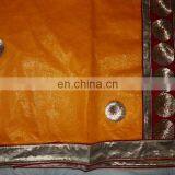 Indian Designer Zari Work Supernet Cotton Party Wear Kolkata Style Saree Sari thumbnail-2