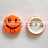 round shape custom made reflective PVC button tin badge