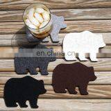 Heat Resistant Orange Color Minibuses for Sale Felt Coaster Sets Wood Drink Coasters thumbnail-2