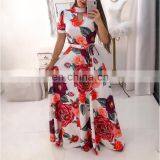 LAITE D2108 Fashion Women Digital Printed Floral Casual Dresses Ladies Plus Size Dresses thumbnail-5