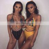 Women Diamond Sexy Bra Chain Female Splicing Jumpsuit Bikini Lingeries Beach Home Wear Costume thumbnail-2