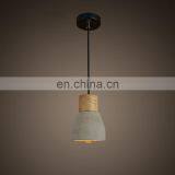 Industrial Concrete+wood Pendant Lamp Led Dining Room Pendant Light thumbnail-4
