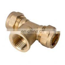 Brass solder compression fitting for copper pipe